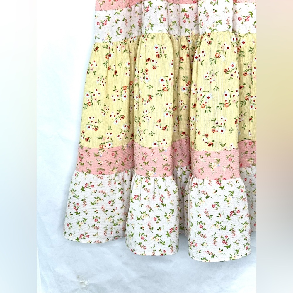 Bonnie Jean Smocked Pink / Yellow Floral Sun Dress - Picture 16 of 16
